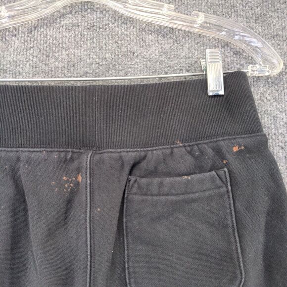 Champion Reverse Weave Mens Spell Out Jogger Pants S Black Wide Band Vintage - Picture 8 of 14